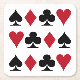 Spielkarten Rechteckiger Pappuntersetzer