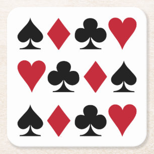 Spielkarten Rechteckiger Pappuntersetzer