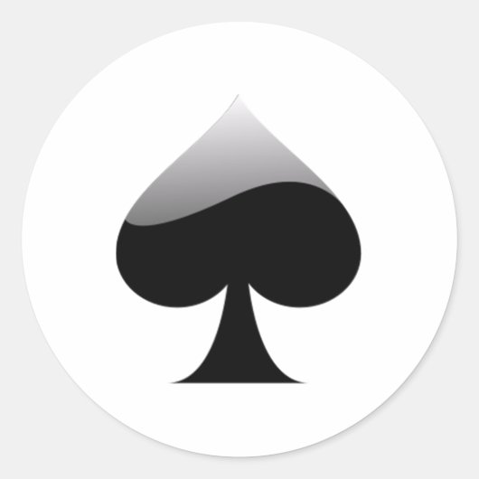Spielkarten Runder Aufkleber (Vorderseite)