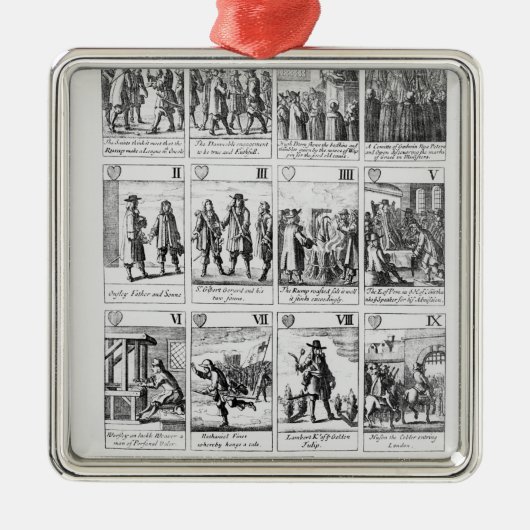 Spielkarten Silbernes Ornament (Vorne)