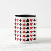 Spielkarten-Symbole in Rot und Schwarz Anzug Tasse (Zentrum)