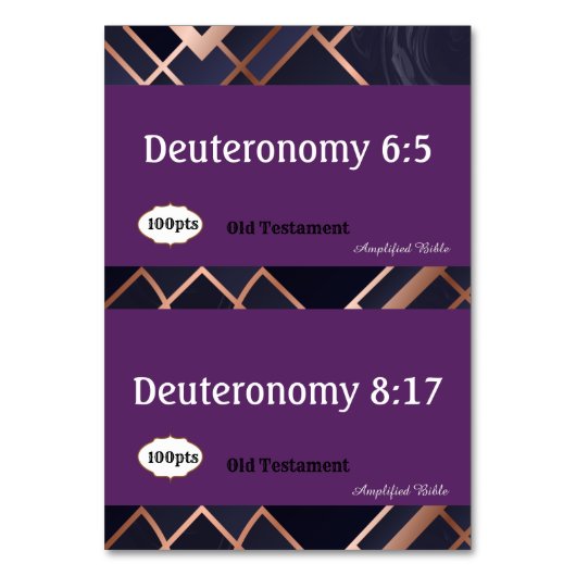 Spielkarten Tischnummer (Rückseite)