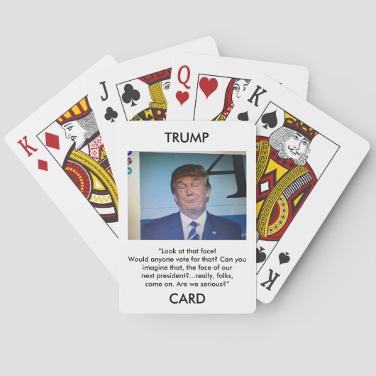 Spielkarten Trumpf-Donald Trumpbildes/-zitats (Rückseite)