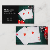 Spielkarten u. Poker-Chipsgrunge-Art Visitenkarte (Vorne/Hinten)