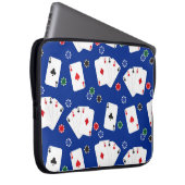 SPIELKARTEN UND CASINO-CHIPS LAPTOPSCHUTZHÜLLE (Vorne Rechts)