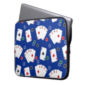 SPIELKARTEN UND CASINO-CHIPS LAPTOPSCHUTZHÜLLE (Vorderseite Links)