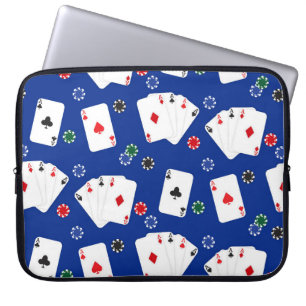SPIELKARTEN UND CASINO-CHIPS LAPTOPSCHUTZHÜLLE