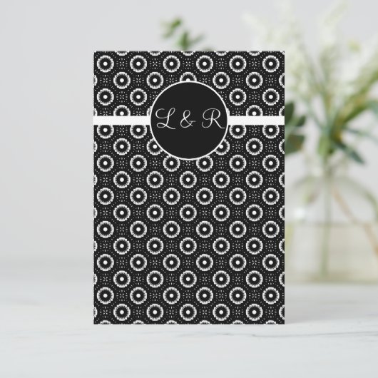 Spielkarten, vegas monogram uAwg RSVP Karte (Stehend Vorderseite)