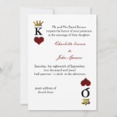 Spielkarten , vegas wedelmongram Einladungen (Rückseite)