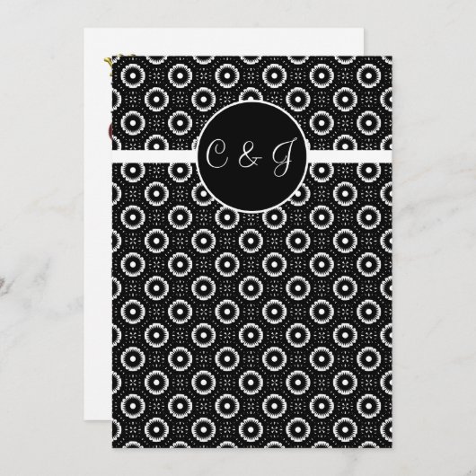 Spielkarten , vegas wedelmongram Einladungen (Vorne/Hinten)