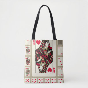 Spielkarten von Herz-Anzug im Vintagen Stil. Ori Tasche