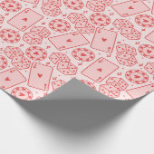 Spielkarten-Würfelmuster Geschenkpapier (Ecke)
