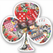 Spielkartengestalt des Clubs - Gamblers Freude Aufkleber (Vorderseite)