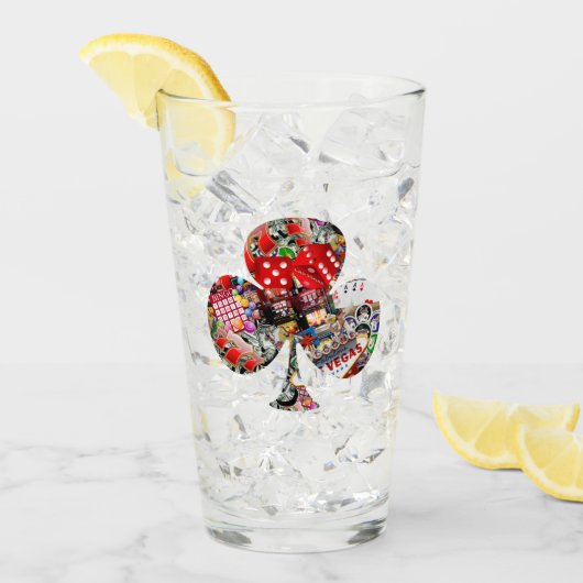 Spielkartengestalt * Gamblers Freude Glas (Vorderseite Ice)