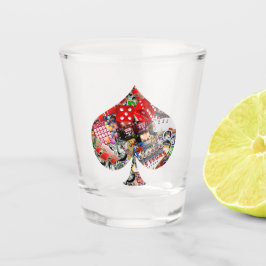 Spielkartengestalt spielen * Gamblers Freude Schnapsglas