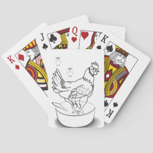 Spielkartenspiel Ausmalen Huhn Spielkarten
