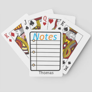 Spielkartenstapel Notizen Spielkarten