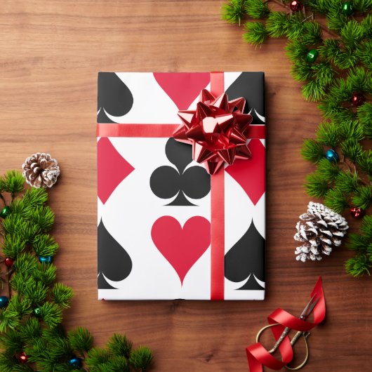 Spielkartensymbole Muster Geschenkpapier (Feiertagsgeschenk)