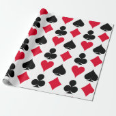 Spielkartensymbole Muster Geschenkpapier (Ungerollt)
