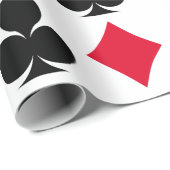Spielkartensymbole Muster Geschenkpapier (Rolleneckpunkt)