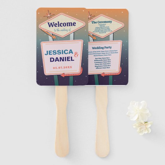 Spielkasino Hochzeit Hand Fan Las Vegas Fächer (Vorne und Hinten)