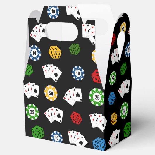 Spielkasino-Muster-Gastgeschenk Geschenkschachtel (Geöffnet)