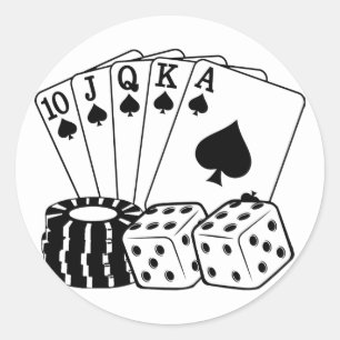 Spielkasino Poker Wine tasting in der Fattoria Mon Runder Aufkleber