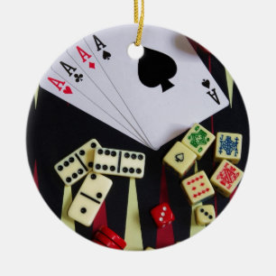 Spielkasinospielstücke Keramikornament