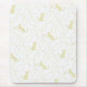 Spielkatze und Garnball-Muster Hellbeige Mousepad (Vorne)