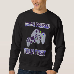 Spielkids Pausen Reden Schnelle Video Game Player Sweatshirt
