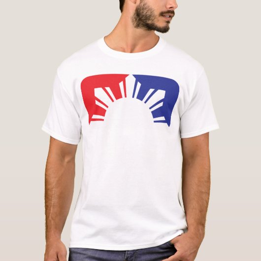 Spielklasse-philippinische Flagge - halb T-Shirt (Vorderseite)