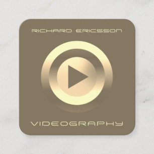 Spielknopf Moderne futuristische Quadratische Visitenkarte