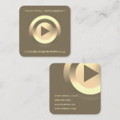 Spielknopf Moderne futuristische  Quadratische Visitenkarte (Vorne/Hinten)