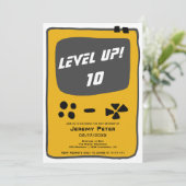 Spielkonsole für bis zu 10 Kinder zum Geburtstag Einladung (Stehend Vorderseite)