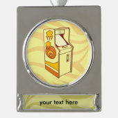Spielkonsole Tall Arcade Banner-Ornament Silber (Vorderseite)