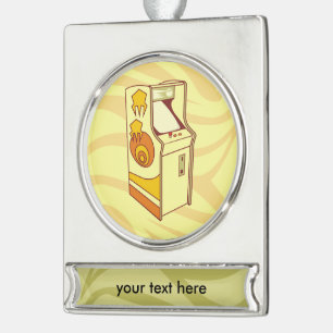 Spielkonsole Tall Arcade Banner-Ornament Silber