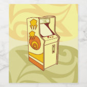 Spielkonsole Tall Arcade Weinetikett (Einzelnes Label)