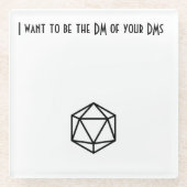 Spielleiter von Direktnachrichten Glasuntersetzer (Vorderseite)