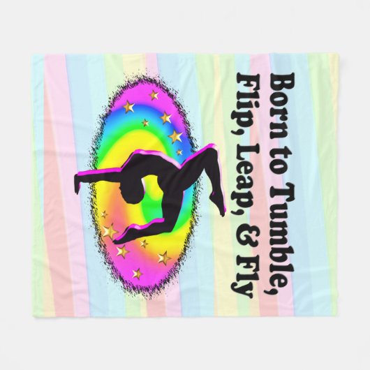 SPIELMÄDCHEN UND DREHEND GYMNASMÄDCHEN FLEECEDECKE (Vorderseite (Horizontal))