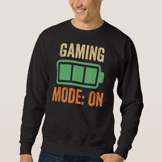 Spielmodus auf Batterie-Design Sweatshirt (Vorderseite)