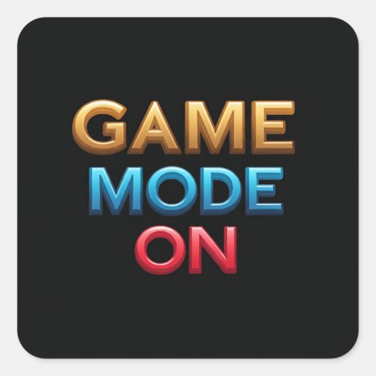Spielmodus Quadratischer Aufkleber (Vorderseite)