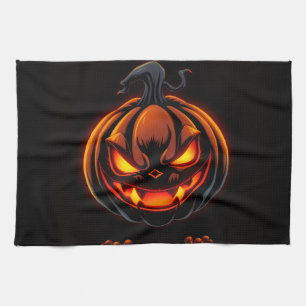 Spielmonster-Kürbis-Halloween-Küchentuch Geschirrtuch