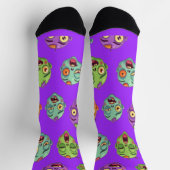 Spielmonster Zombies für Halloween Socken (Oben)