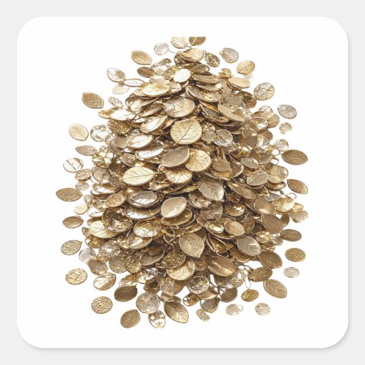 Spielmotiv Aufkleber Silber GOLDENE BLÄTTER (Vorderseite)