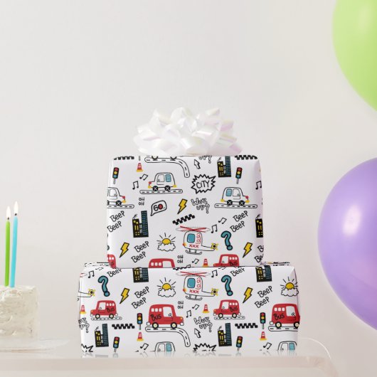Spielmuster für Kinder Geschenkpapier (Partygeschenke)