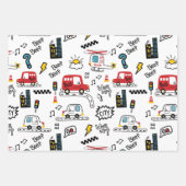 Spielmuster für Kinder Geschenkpapier Set (Vorderseite)
