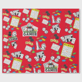 Spielnacht, Brettspiele und Word-Puzzles Geschenkpapier (Flach)