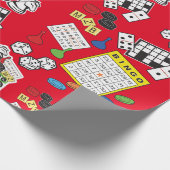 Spielnacht, Brettspiele und Word-Puzzles Geschenkpapier (Ecke)