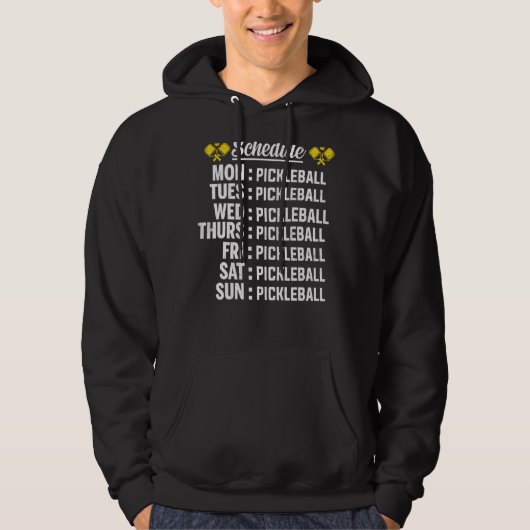 Spielplan für Pickleball Paddelgrafik Hoodie (Vorderseite)