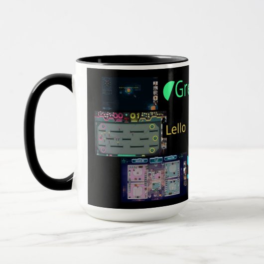 Spielplan für Syntheseteams mit Logos-Cup Tasse (Links)